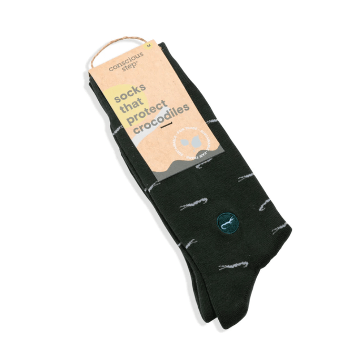 Conscious Step - Organic Fairtrade Socks that Protect Crocodiles