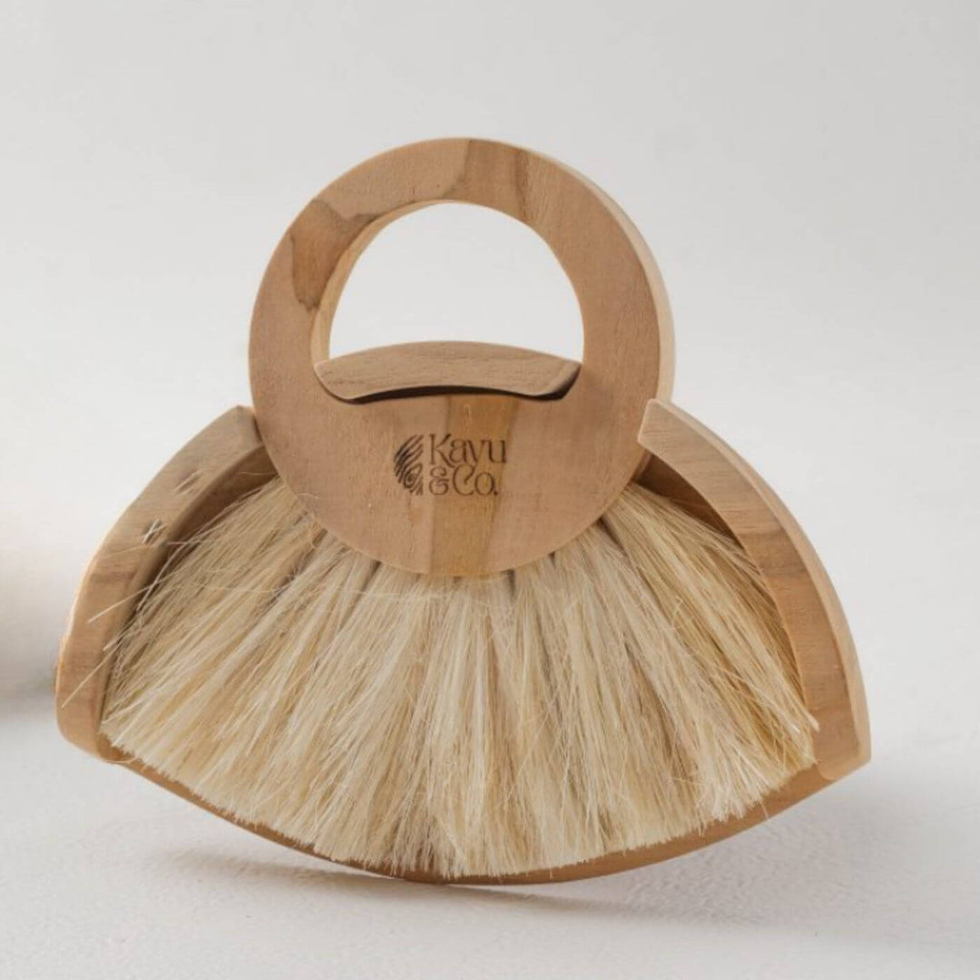Wooden Dustpan and Brush Set