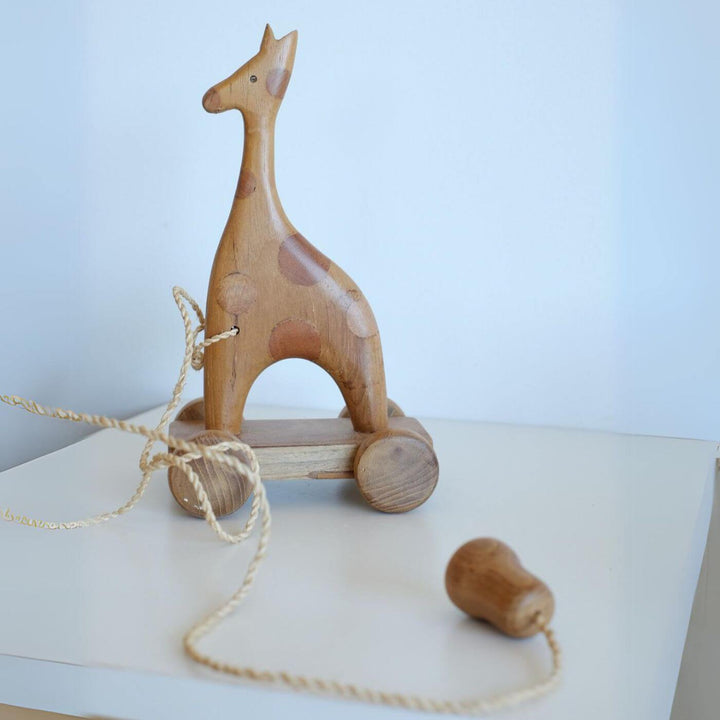 Giraffe - Wooden Pull Along