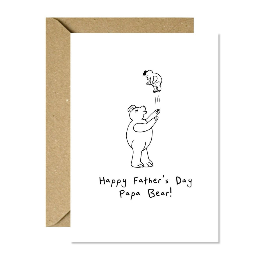 minimalist black and white father's day greeting card, fun greeting card for father's day