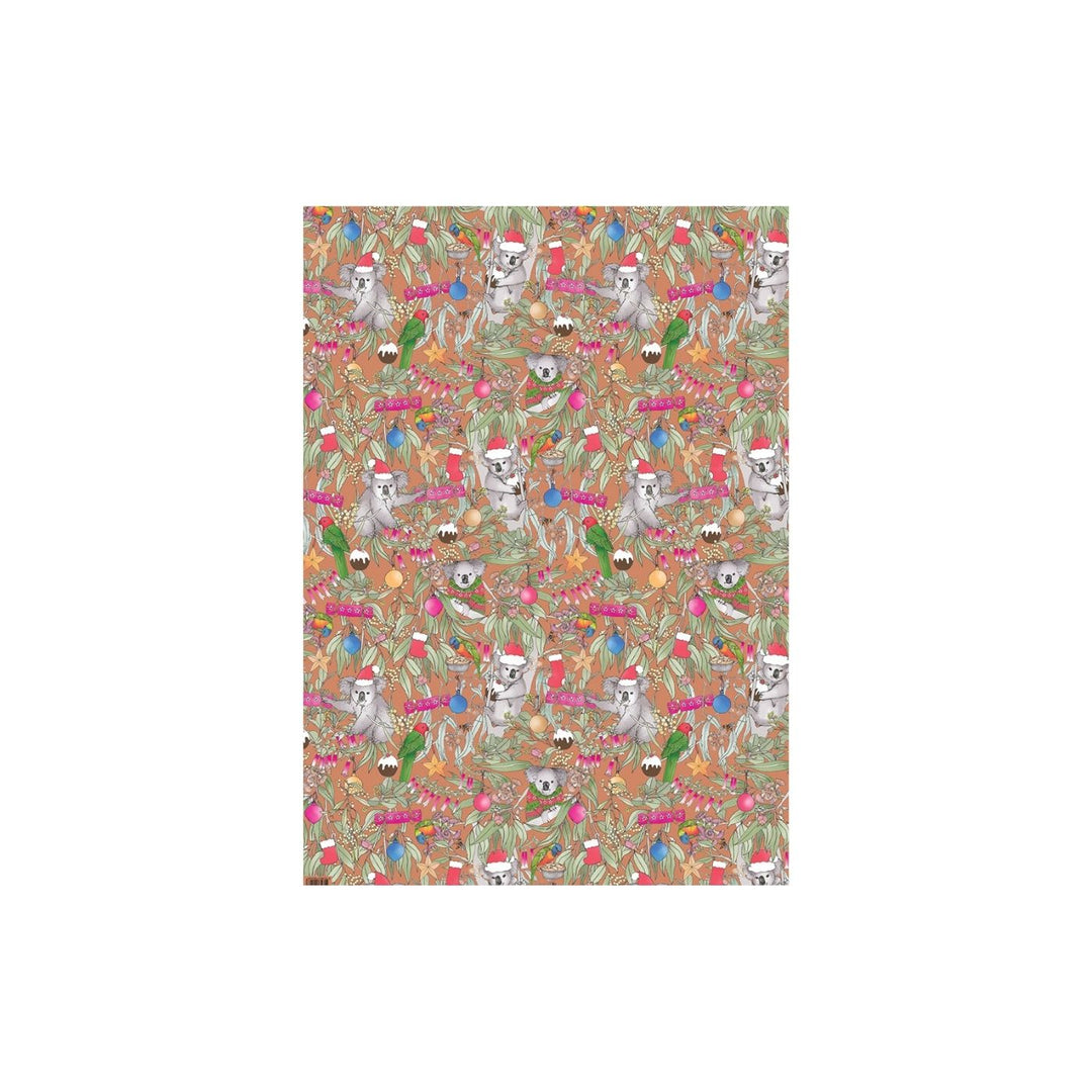 Eco friendly, 100% recycled, Australian made Christmas wrapping paper featuring intricate hand illustrated artwork by Australian artist Victoria McGrane. This wrapping paper is supplied folded. Carbon neutral with 10% of profits aiding native wildlife and habitat.