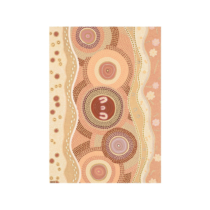 Eco-friendly, 100% recycled, folded wrapping paper featuring Domica Hill's art. Australian made, carbon neutral with 10% of profits aiding native wildlife and habitat.