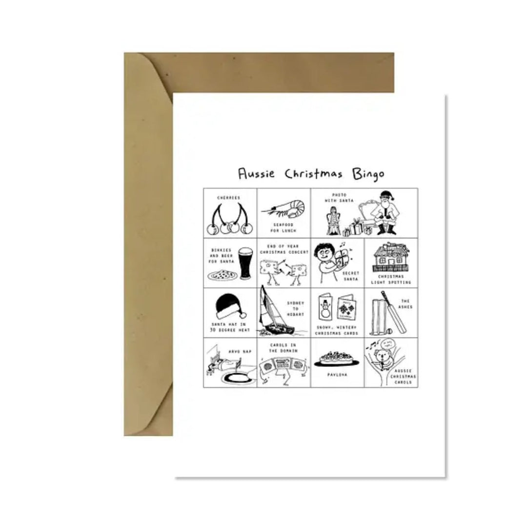 Greeting Card - Aussie Christmas Bingo