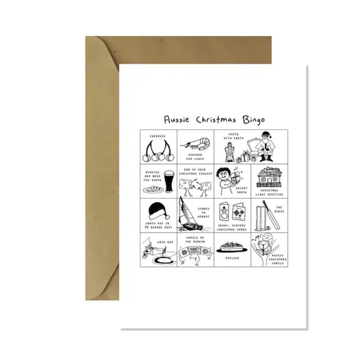 Greeting Card - Aussie Christmas Bingo