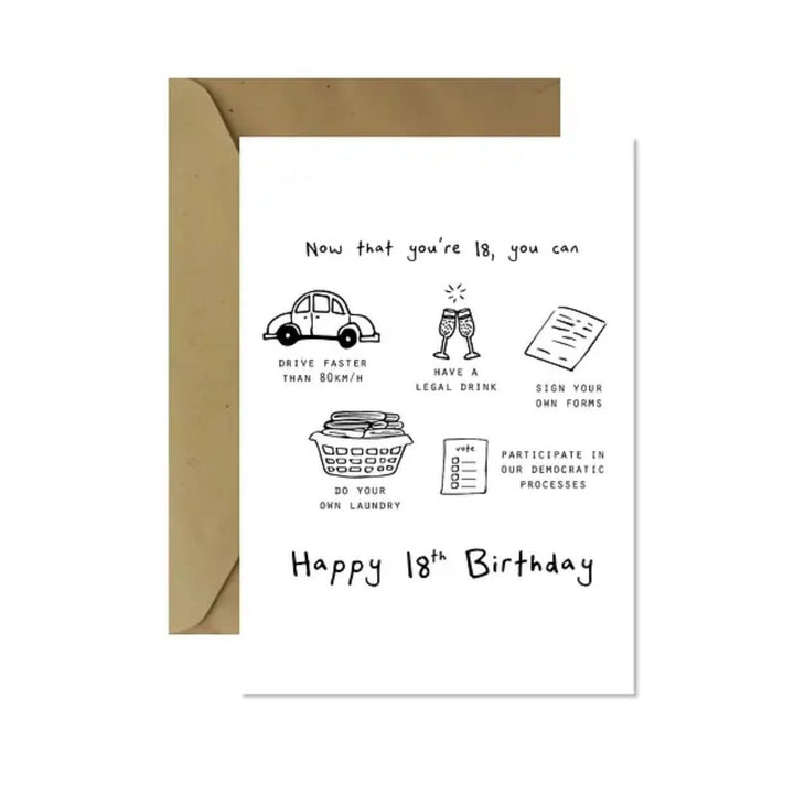 Greeting Card - Eighteenth Birthday Multi