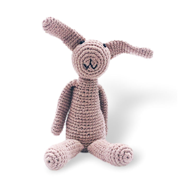 Pebble My first bunny rattle toy. This fun bunny will keep baby entertained and be their best friend. All Pebble products are made by Hathay Bunano - a non-profit fair trade organisation in Bangladesh. 