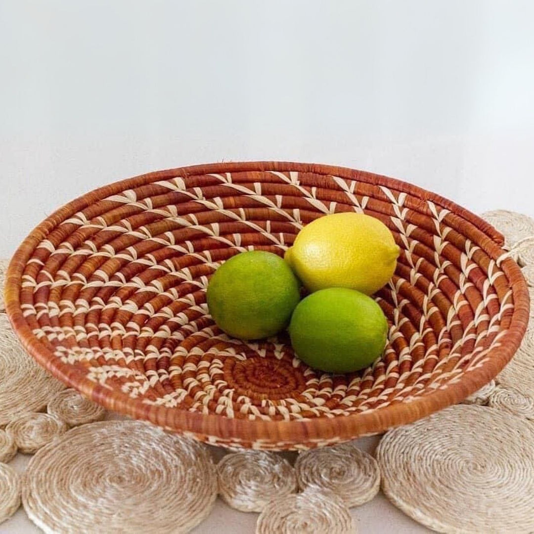 Afribeads baskets featuring organically natural styles using sustainable and ethically traditional processes