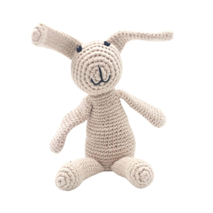 Pebble My first bunny rattle toy. This fun bunny will keep baby entertained and be their best friend. All Pebble products are made by Hathay Bunano - a non-profit fair trade organisation in Bangladesh. 