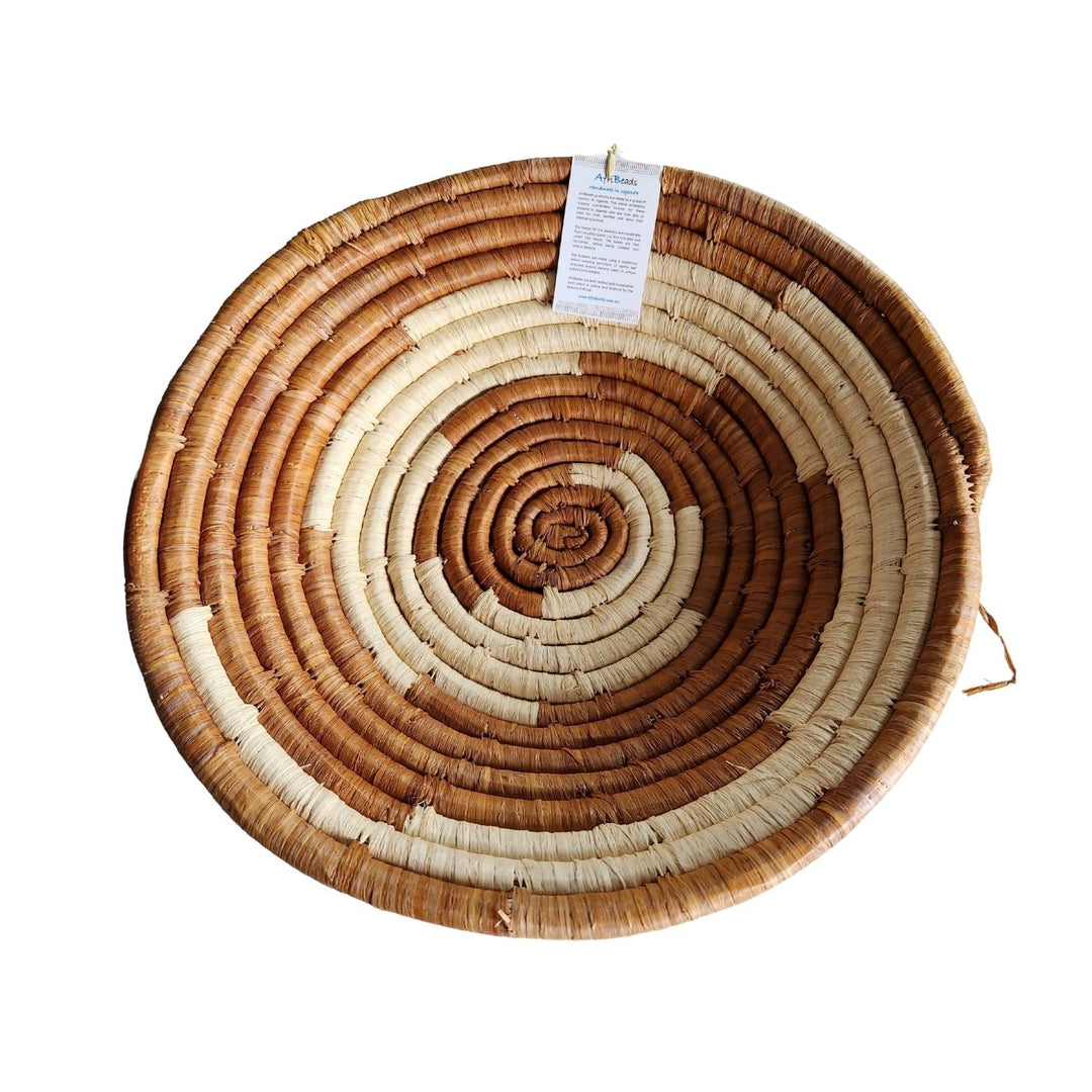 Afribeads Bowl - Large Woven Bowl. Empowering Ugandan women through fair trade. Every AfriBeads purchase supports sustainable income, education, and community transformation.
