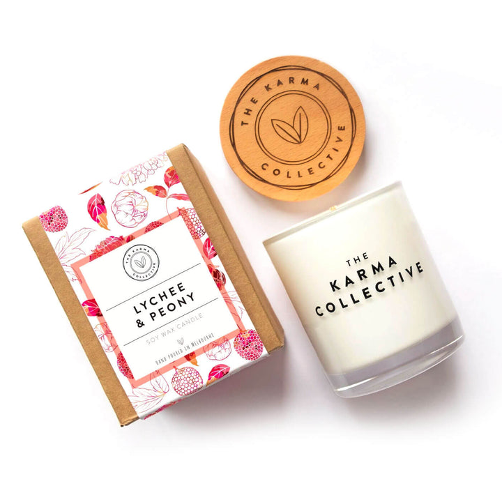 Karma Collective Lychee & Peony Soy Candle