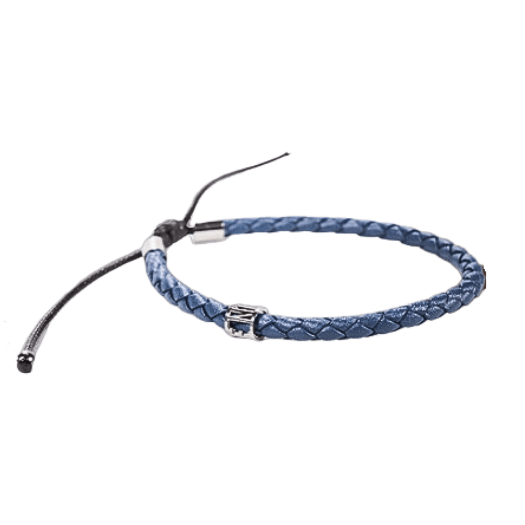 Eden - Blue Leather Men's Bracelet - Be Their Voice