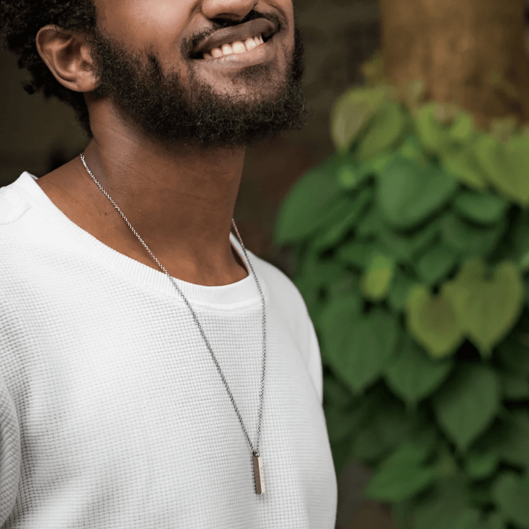 Silver Men's Necklace - Steps to Freedom