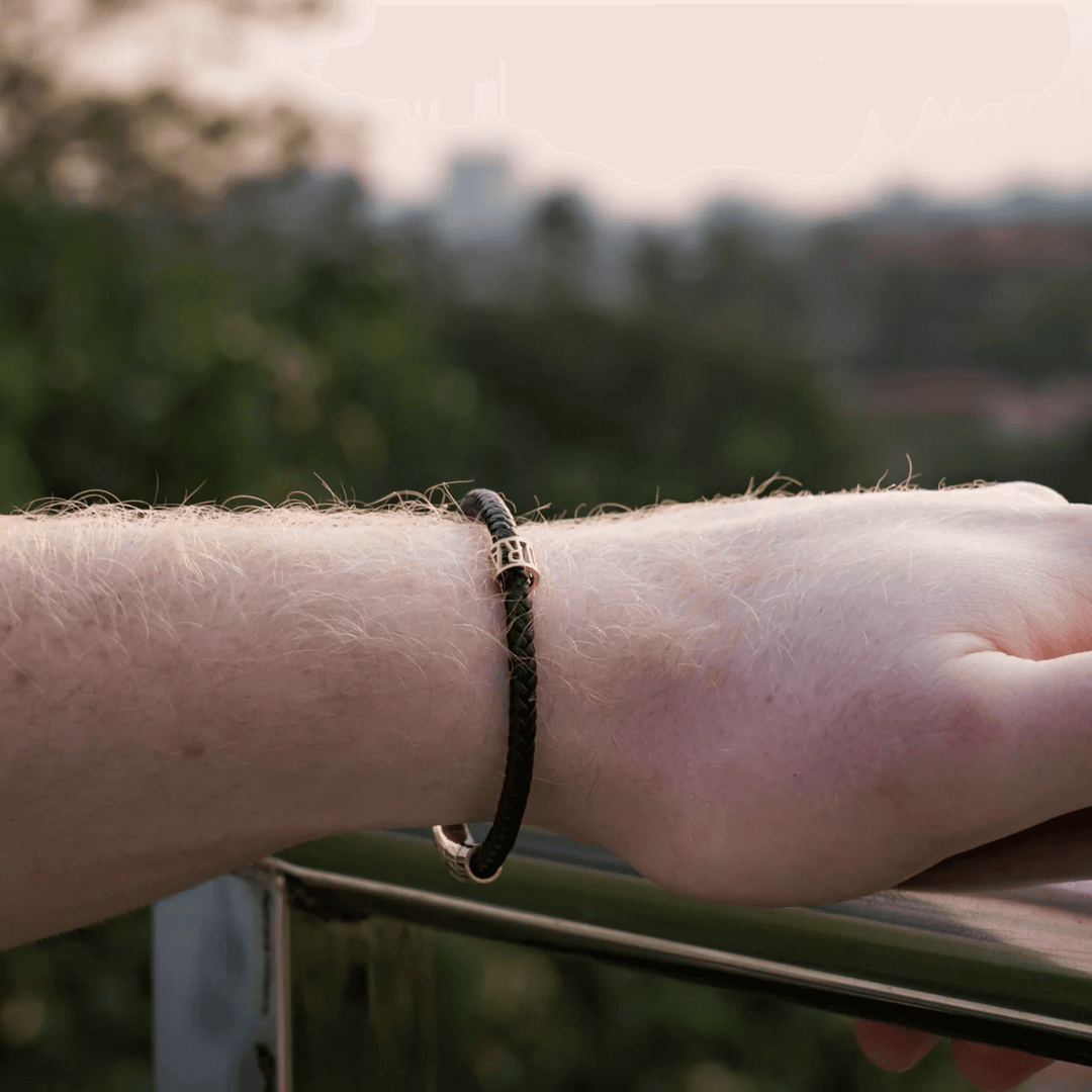 Eden Men's Ethical Jewellery - Courage Leather Bracelet