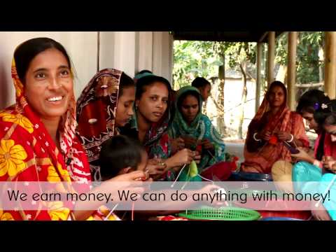 URL link to youtube video about how women in Bangladesh have long term well paid work through this fair trade not for profit organisation Pebble Child
