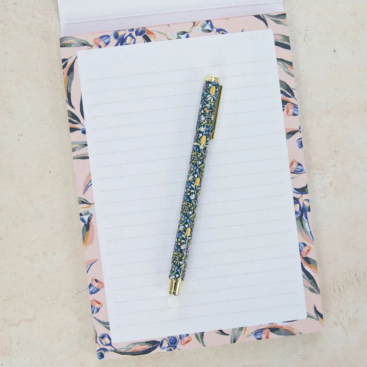 Earth Greetings Gumnut Dance A5 Lined Writing Pad. Eco friendly, Australian Made, 100% recycled writing paper. Write lovely letters and pretty up your desk space with this luxurious A5 Writing Pad.