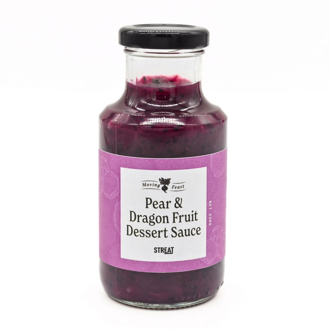 STREAT Pear and Dragon Fruit Dessert Sauce