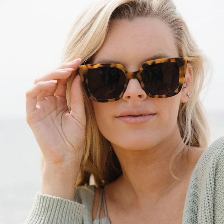 Sustainable Sunglasses - Soluna Mocha Tort. Stylish, sustainable eyewear that gives back — SOEK plants one tree for every pair sold. Look good, do good, and help reforest the planet with every purchase.
