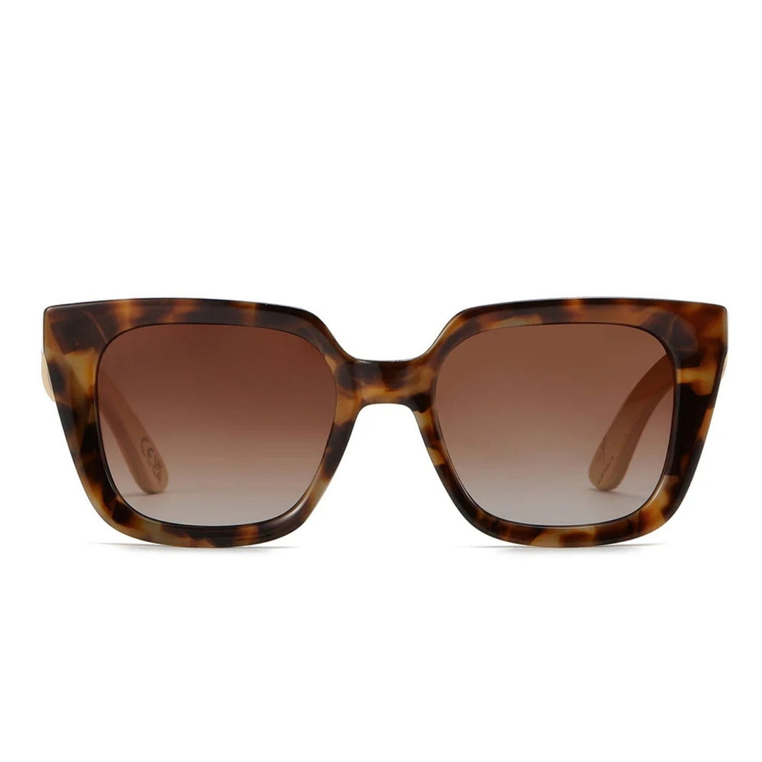 Sustainable Sunglasses - Soluna Mocha Tort. Stylish, sustainable eyewear that gives back — SOEK plants one tree for every pair sold. Look good, do good, and help reforest the planet with every purchase.