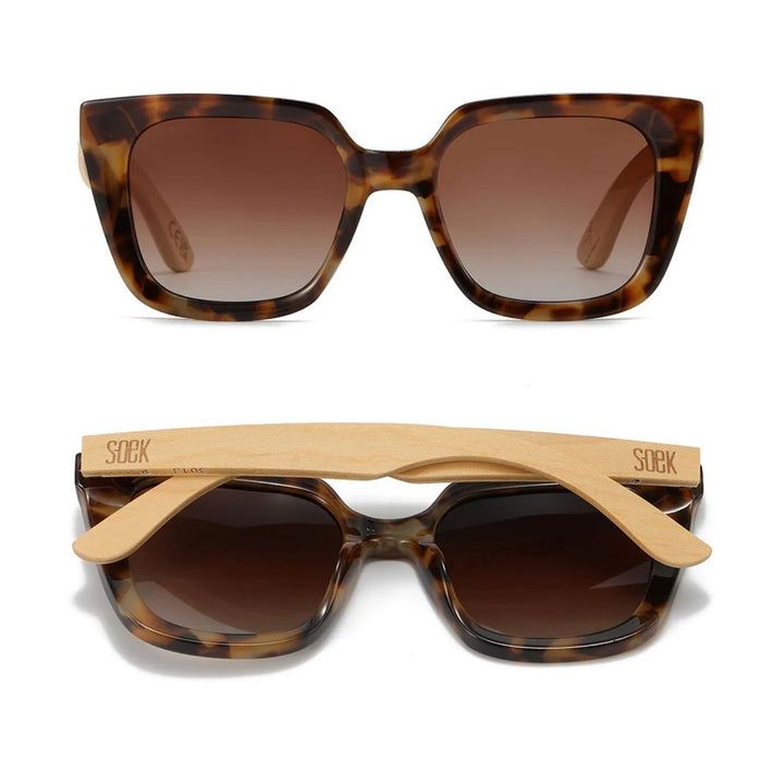 Sustainable Sunglasses - Soluna Mocha Tort. Stylish, sustainable eyewear that gives back — SOEK plants one tree for every pair sold. Look good, do good, and help reforest the planet with every purchase.