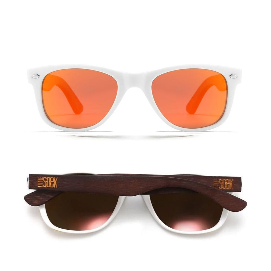 SOEK Sunglasses - Little Bells Kids Sunnies with Red Polarised Lens. Stylish, sustainable eyewear that gives back — SOEK plants one tree for every pair sold. Look good, do good, and help reforest the planet with every purchase.