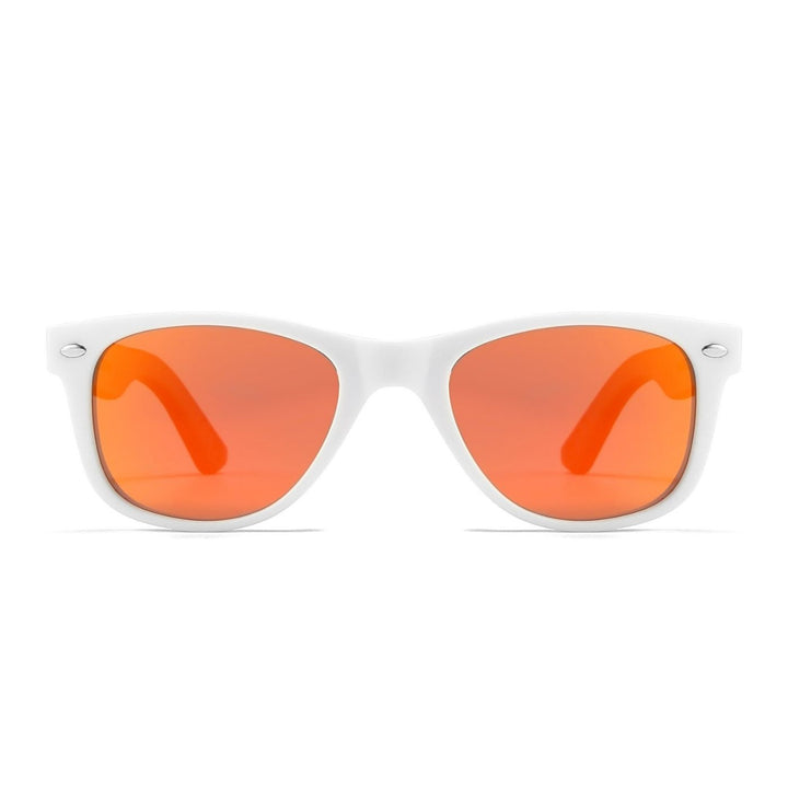 SOEK Sunglasses - Little Bells Kids Sunnies with Red Polarised Lens. Stylish, sustainable eyewear that gives back — SOEK plants one tree for every pair sold. Look good, do good, and help reforest the planet with every purchase.