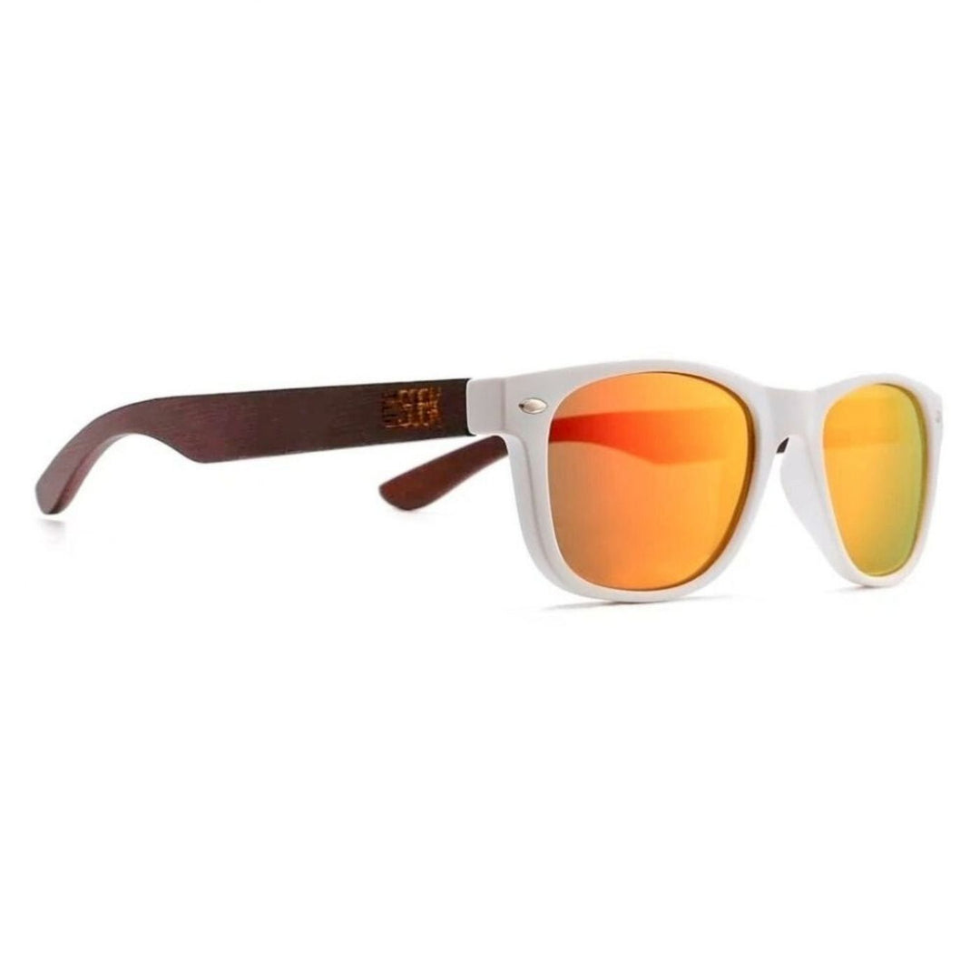 SOEK Sunglasses - Little Bells Kids Sunnies with Red Polarised Lens. Stylish, sustainable eyewear that gives back — SOEK plants one tree for every pair sold. Look good, do good, and help reforest the planet with every purchase.