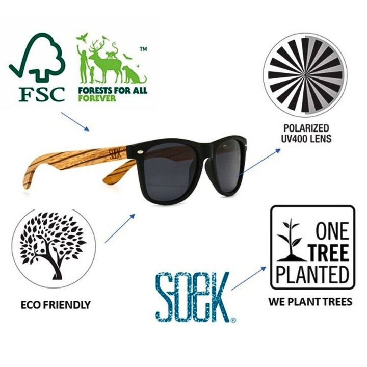 Stylish, sustainable eyewear that gives back — SOEK plants one tree for every pair sold. Look good, do good, and help reforest the planet with every purchase.