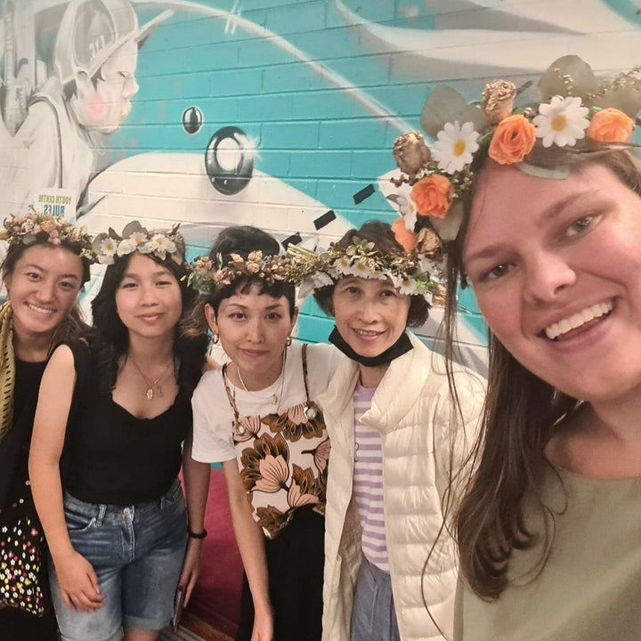 Flower Crown DIY Kit. Create your own flower crown with this DIY kit by Community Flower Studio. Supports youth mental health through creative floristry workshops.
