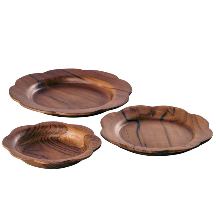 Wooden Scalloped Plate