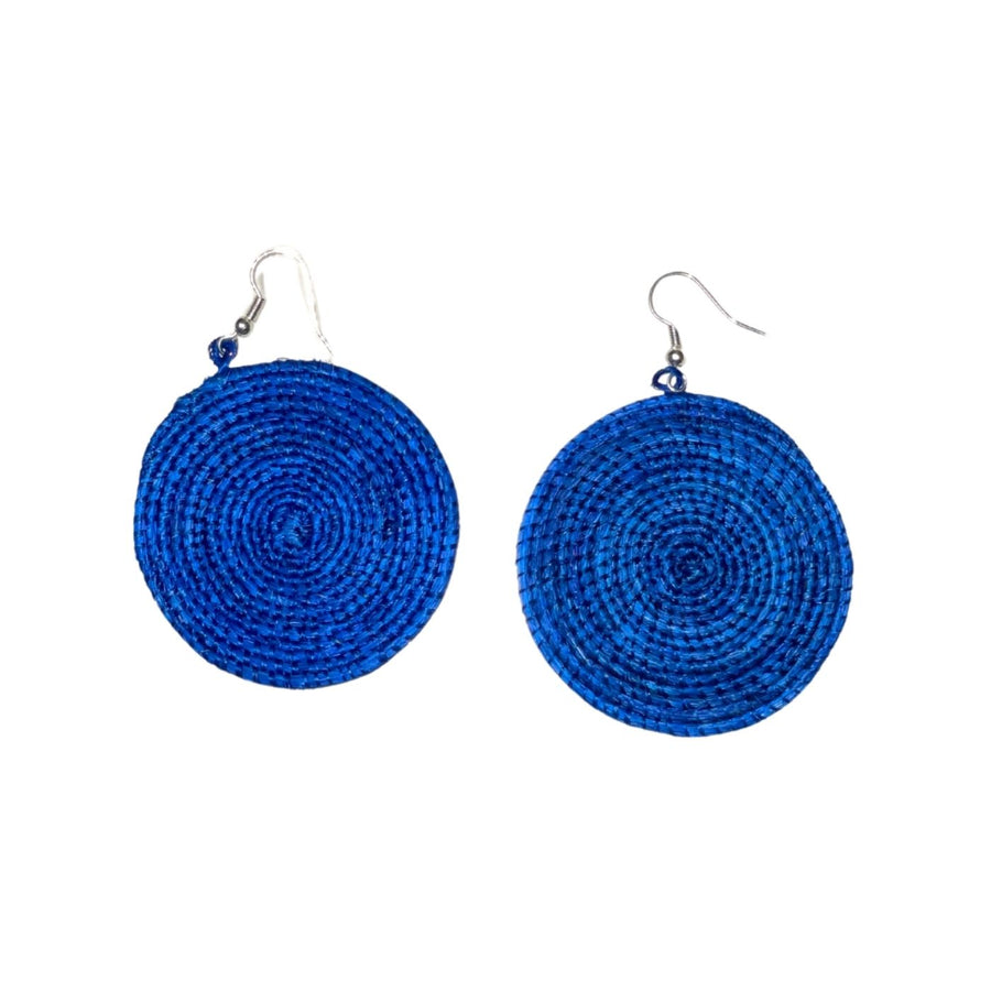 Afribeads Woven Disc Earrings. Empowering Ugandan women through fair trade. Every AfriBeads purchase supports sustainable income, education, and community transformation.